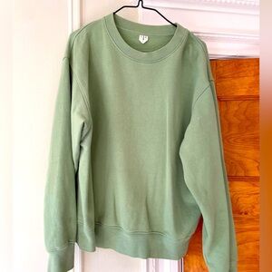 Arket super soft green crew neck sweatshirt M